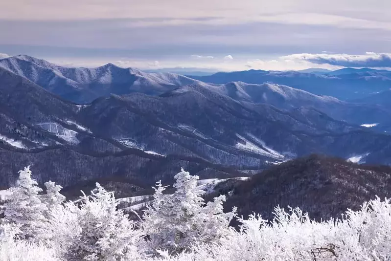 mountain view in nc winter