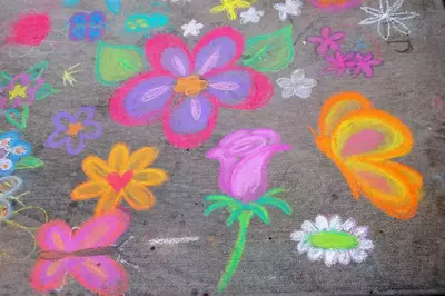 sidewalk chart art 