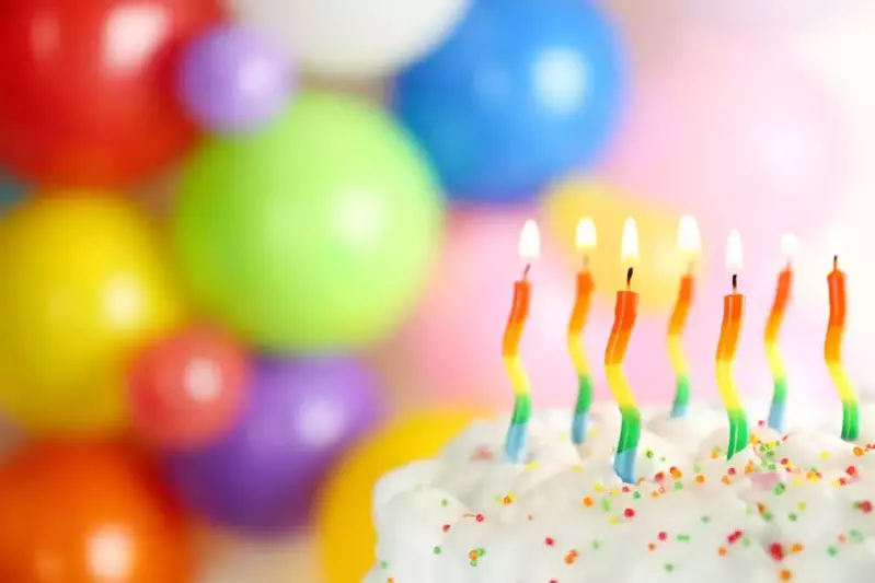 cake and balloons