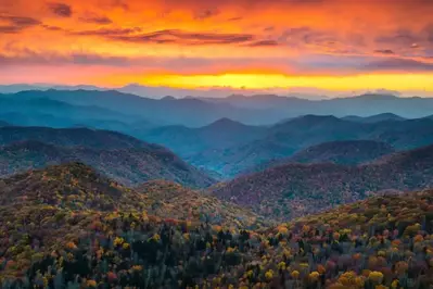 fall foliage of north carolina mountains