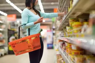 Woman grocery shopping