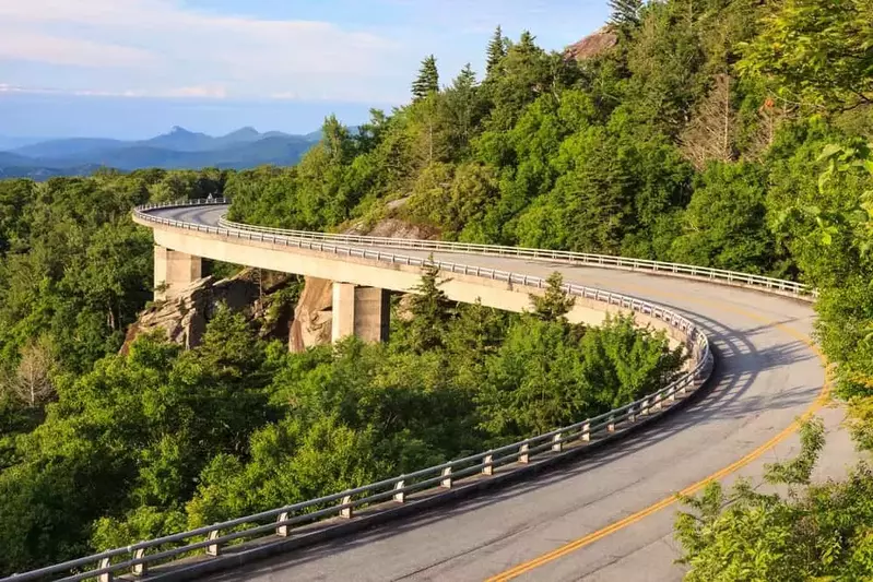 blue ridge parkway in north carolina surrounded by trees