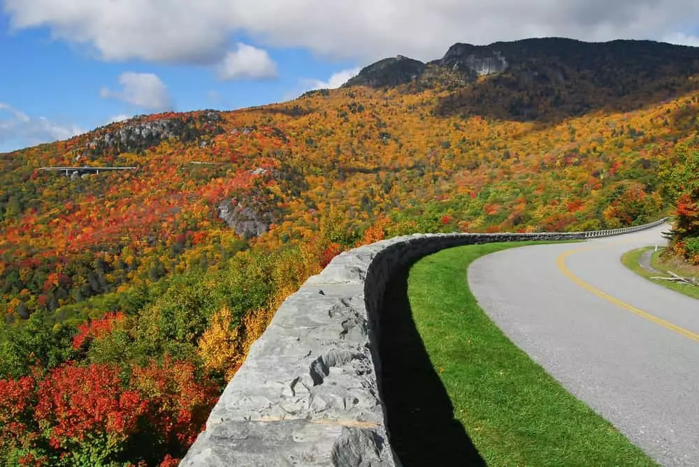 Blue Ridge Parkway in the fall near Murphy NC