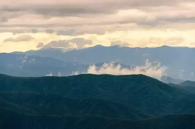 A morning view of the mountains in North Carolina.