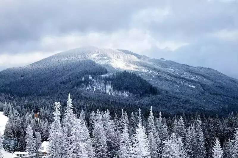 Snow covered mountains in North Carolina