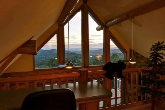 balcony interior view of mountains