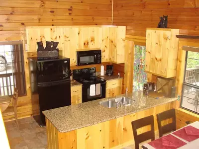 kitchen in a cabin