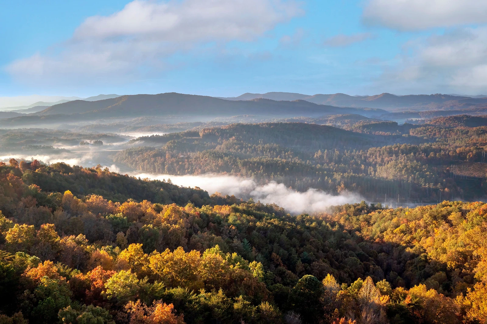 fall foliage in the North Carolina mountains